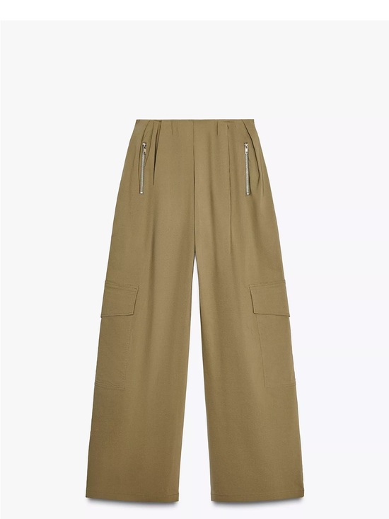 Zara Pants - NEW! Zara Wide-Leg Cargo Pants in Olive 🫒 Size M